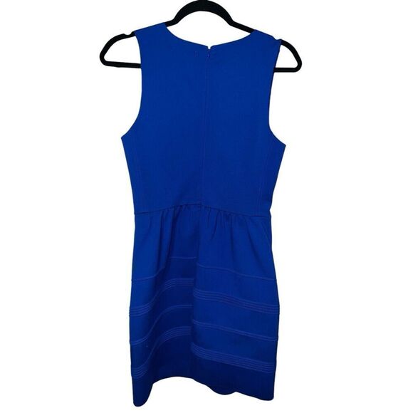 Madewell Sleeveless Silouette Ponte Scuba Telegraph Royal Cobalt Blue Dress sz S - Picture 8 of 10